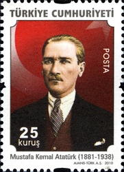 Definitive stamps featuring Atatürk