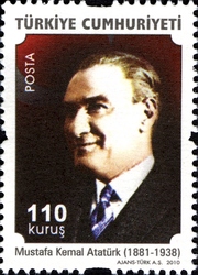 Definitive stamps featuring Atatürk