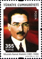 Definitive stamps featuring Atatürk