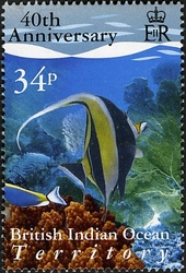 Stamp, 40th Anniversary of BIOT, British Indian Ocean Territory,  