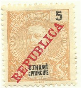 Stamp, King Carlos I. - REPUBLICA, São Tomé and Príncipe,  
