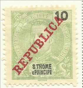 Stamp, King Carlos I. - REPUBLICA, São Tomé and Príncipe,  