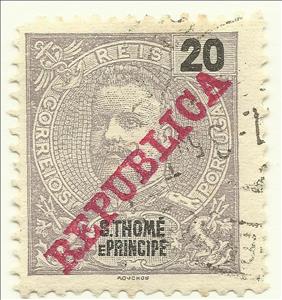 Stamp, King Carlos I. - REPUBLICA, São Tomé and Príncipe,  