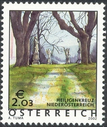 Stamp, Holidays in Austria - Heiligenkreuz. Lower Austria, Austria,  