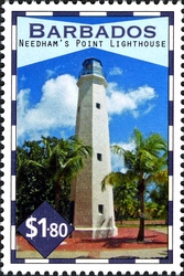 Stamp, Barbados Lighthouses - Needham's Point, Barbados,  