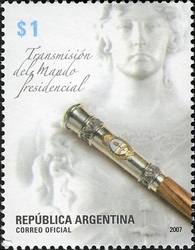 Stamp, Presidential Inauguration Ceremony 2007, Argentina,  