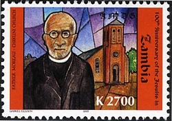 Stamp, 100th Anniversary of Jesuits, Zambia,  