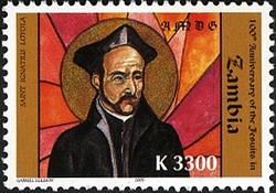 Stamp, 100th Anniversary of Jesuits, Zambia,  