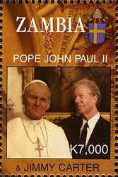 Pope John Paul II - with Jimmy Carter
