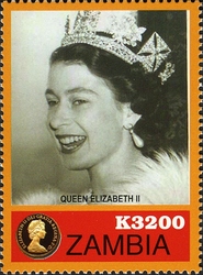 Stamp, 80th Anniversary of Queen Elizabeth II, Zambia,  