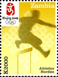Stamp, Olympic Games Beijing 2008, Zambia,  