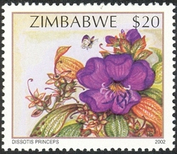 Stamp, Wildflowers of Zimbabwe Series 2 - Musukandarira (Dissotis princeps), Zimbabwe,  