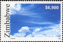 Stamp, Clouds - Cirrus, Zimbabwe,  