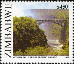 Bridges of Zimbabwe - Victoria River Bridge from No. 2 Gorge
