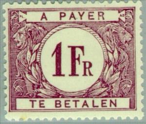 Stamp, Cijfer dik gedrukt, Belgium,  , Numbers