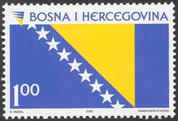 The flag of Bosnia and Herzegovina