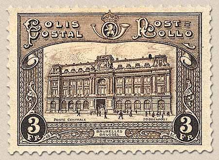 Railway Stamp: Main Postoffice in Brussels