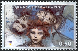 Stamp, Young Philatelists - Cartoon characters, Bosnia and Herzegovina,  