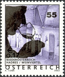 Stamp, Overprinted with new Design - Wine Glass, Austria,  