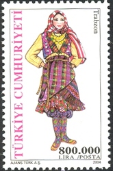 Stamp, Women's Dresses -Trabzon  Province, Turkey,  