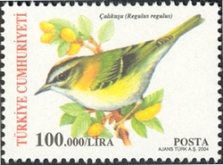 Stamp, Birds - Regulus regulus, Turkey,  