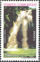 Stamp, Waterfalls - Sudüsen Waterfall, Turkey,  