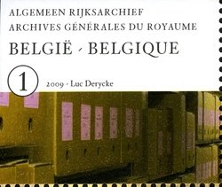 Stamp, General State Archives, Belgium,  , Literature