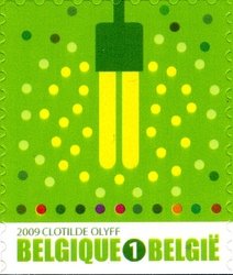 Green stamp: Low energy lamp. Bottom unperf.