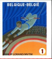 Stamp, Acrobats, Belgium,  , Circus
