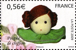 Stamp, Dolls, France,  