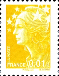 Stamp, The Colours of Marianne, France,  