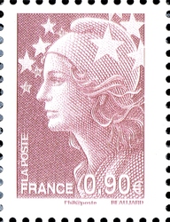 Stamp, The Colours of Marianne, France,  