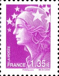 Stamp, The Colours of Marianne, France,  