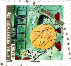 Stamp, Best Wishes, France,  