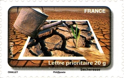 Stamp, Water Protection, France,  
