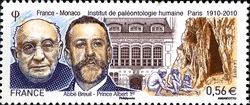 Joint issue with Monaco - Institut de paléontologie humaine 1910-2010