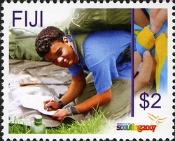 Stamp, Centenary of Scouting in Fiji, Fiji,  
