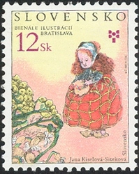 Stamp, Biennial of Illustrations Bratislava 2003, Slovakia,  