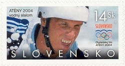Stamp, Kayak Slalom C1 - Athens 2004, Slovakia,  