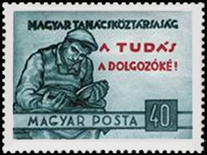 Worker reading a book