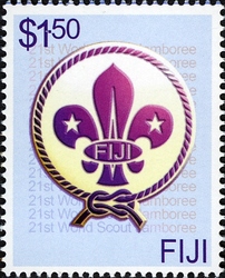 Stamp, Centenary of Scouting in Fiji, Fiji,  