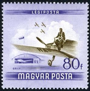 Stamp, Pilot leaving Zlin Z22 Ju ak, Hungary,  , Airports, Aviation, Aircrafts