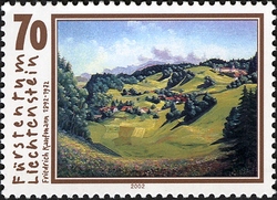 Stamp, A Painter of Liechtenstein - Friedrich Kaufmann - Schellenberg, Liechtenstein,  