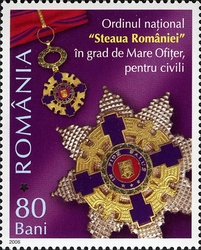 Romania's Orders - 'Romanian Star' National Order. for the Rank of Great Officer (for Civilians)