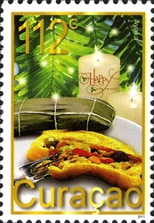 December Stamps - Chicken Tamales in banana leaves