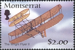 Stamp, Centenary of Aviation - The Wright Flyer II, Montserrat,  