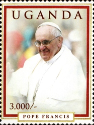 Stamp, Anniversaries and Events - Pope Francis, Uganda,  