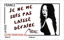 Stamp, Miss Tic, France,  