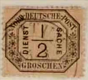 Stamp, Numeral in frame, German States,  