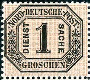 Stamp, Numeral in frame, German States,  